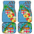 Fijians Iguana Tagimoucia Christmas Car Mats Christmas Palm Tree and Hibiscus