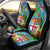 Fijians Iguana Tagimoucia Christmas Car Seat Cover Christmas Palm Tree and Hibiscus