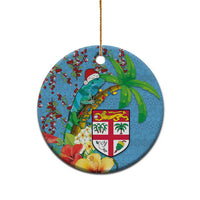 Fijians Iguana Tagimoucia Christmas Ceramic Ornament Christmas Palm Tree and Hibiscus LT03 - Polynesian Pride