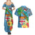 Fijians Iguana Tagimoucia Christmas Couples Matching Summer Maxi Dress and Hawaiian Shirt Christmas Palm Tree and Hibiscus