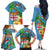 Fijians Iguana Tagimoucia Christmas Family Matching Off The Shoulder Long Sleeve Dress and Hawaiian Shirt Christmas Palm Tree and Hibiscus