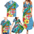 Fijians Iguana Tagimoucia Christmas Family Matching Summer Maxi Dress and Hawaiian Shirt Christmas Palm Tree and Hibiscus