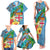 Fijians Iguana Tagimoucia Christmas Family Matching Tank Maxi Dress and Hawaiian Shirt Christmas Palm Tree and Hibiscus