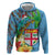 Fijians Iguana Tagimoucia Christmas Hoodie Christmas Palm Tree and Hibiscus