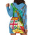 Fijians Iguana Tagimoucia Christmas Hoodie Dress Christmas Palm Tree and Hibiscus