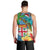 Fijians Iguana Tagimoucia Christmas Men Tank Top Christmas Palm Tree and Hibiscus