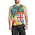 Fijians Iguana Tagimoucia Christmas Men Tank Top Christmas Palm Tree and Hibiscus