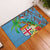 Fijians Iguana Tagimoucia Christmas Rubber Doormat Christmas Palm Tree and Hibiscus