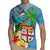 Fijians Iguana Tagimoucia Christmas Rugby Jersey Christmas Palm Tree and Hibiscus