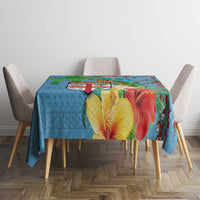 Fijians Iguana Tagimoucia Christmas Tablecloth Christmas Palm Tree and Hibiscus LT03 - Polynesian Pride