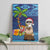 The Funny Santa Wears Sulu Christmas Canvas Wall Art Fijian Christmas Palm Tree With Masi Art Tattoo