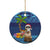 The Funny Santa Wears Sulu Christmas Ceramic Ornament Fijian Christmas Palm Tree With Masi Art Tattoo