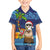 The Funny Santa Wears Sulu Christmas Family Matching Off The Shoulder Long Sleeve Dress and Hawaiian Shirt Fijian Christmas Palm Tree With Masi Art Tattoo