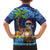 The Funny Santa Wears Sulu Christmas Family Matching Short Sleeve Bodycon Dress and Hawaiian Shirt Fijian Christmas Palm Tree With Masi Art Tattoo