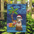 The Funny Santa Wears Sulu Christmas Garden Flag Fijian Christmas Palm Tree With Masi Art Tattoo