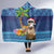 The Funny Santa Wears Sulu Christmas Hooded Blanket Fijian Christmas Palm Tree With Masi Art Tattoo