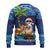 The Funny Santa Wears Sulu Christmas Ugly Christmas Sweater Fijian Christmas Palm Tree With Masi Art Tattoo