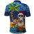 The Funny Santa Wears Sulu Christmas Polo Shirt Fijian Christmas Palm Tree With Masi Art Tattoo