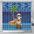 The Funny Santa Wears Sulu Christmas Shower Curtain Fijian Christmas Palm Tree With Masi Art Tattoo