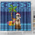 The Funny Santa Wears Sulu Christmas Shower Curtain Fijian Christmas Palm Tree With Masi Art Tattoo