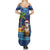 The Funny Santa Wears Sulu Christmas Summer Maxi Dress Fijian Christmas Palm Tree With Masi Art Tattoo