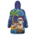 The Funny Santa Wears Sulu Christmas Wearable Blanket Hoodie Fijian Christmas Palm Tree With Masi Art Tattoo