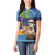 The Funny Santa Wears Sulu Christmas Women Polo Shirt Fijian Christmas Palm Tree With Masi Art Tattoo