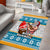 Hawaii Mele Kalikimaka Area Rug Funny Santa and Coconut Mix Kakau Pattern LT03 - Polynesian Pride