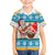 Hawaii Mele Kalikimaka Family Matching Off Shoulder Short Dress and Hawaiian Shirt Funny Santa and Coconut Mix Kakau Pattern LT03 Son's Shirt Blue - Polynesian Pride