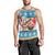 Hawaii Mele Kalikimaka Men Tank Top Funny Santa and Coconut Mix Kakau Pattern LT03 - Polynesian Pride