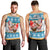 Hawaii Mele Kalikimaka Men Tank Top Funny Santa and Coconut Mix Kakau Pattern LT03 - Polynesian Pride