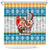 Hawaii Mele Kalikimaka Shower Curtain Funny Santa and Coconut Mix Kakau Pattern LT03 Blue - Polynesian Pride