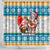 Hawaii Mele Kalikimaka Shower Curtain Funny Santa and Coconut Mix Kakau Pattern LT03 - Polynesian Pride