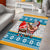 Custom Hawaii Mele Kalikimaka Area Rug Funny Santa and Coconut Mix Kakau Pattern LT03 - Polynesian Pride