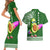 Hawaii Couples Matching Short Sleeve Bodycon Dress and Hawaiian Shirt Aloha Funny Avocado Mix Kakau Hawaiian Tribal LT03 - Polynesian Pride