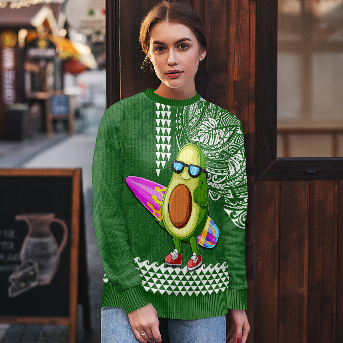 Hawaii Ugly Christmas Sweater Aloha Funny Avocado Mix Kakau Hawaiian T Polynesian Pride