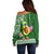 Aloha Avocado Funny Fruits Custom Off Shoulder Sweater Mix Hawaiian Kakau Tribal LT03 - Polynesian Pride