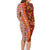 Hawaii Native Tapa Elements and Hibiscus Flowers Family Matching Long Sleeve Bodycon Dress and Hawaiian Shirt LT03 - Polynesian Pride