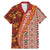 Hawaii Native Tapa Elements and Hibiscus Flowers Family Matching Mermaid Dress and Hawaiian Shirt LT03 Dad's Shirt - Short Sleeve Red - Polynesian Pride