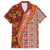 Hawaii Native Tapa Elements and Hibiscus Flowers Family Matching Off Shoulder Long Sleeve Dress and Hawaiian Shirt LT03 Dad's Shirt - Short Sleeve Red - Polynesian Pride