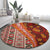 Hawaii Native Tapa Elements and Hibiscus Flowers Round Carpet LT03 - Polynesian Pride