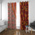 Hawaii Native Tapa Elements and Hibiscus Flowers Window Curtain LT03 With Grommets Red - Polynesian Pride