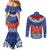 Samoan Tapa Couples Matching Mermaid Dress and Long Sleeve Button Shirt Ula Fala and Teuila Flower LT03 - Polynesian Pride