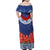 Samoan Tapa Family Matching Off Shoulder Maxi Dress and Hawaiian Shirt Ula Fala and Teuila Flower LT03 - Polynesian Pride