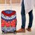 Samoan Tapa Luggage Cover Ula Fala and Teuila Flower LT03 Blue - Polynesian Pride