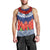 Samoan Tapa Men Tank Top Ula Fala and Teuila Flower LT03 - Polynesian Pride