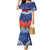 Samoan Tapa Mermaid Dress Ula Fala and Teuila Flower LT03 Women Blue - Polynesian Pride