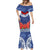 Samoan Tapa Mermaid Dress Ula Fala and Teuila Flower LT03 - Polynesian Pride