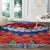 Samoan Tapa Round Carpet Ula Fala and Teuila Flower LT03 - Polynesian Pride