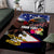 Personalised United States and American Samoa Area Rug Bald Eagle Rose and Hibiscus Flower